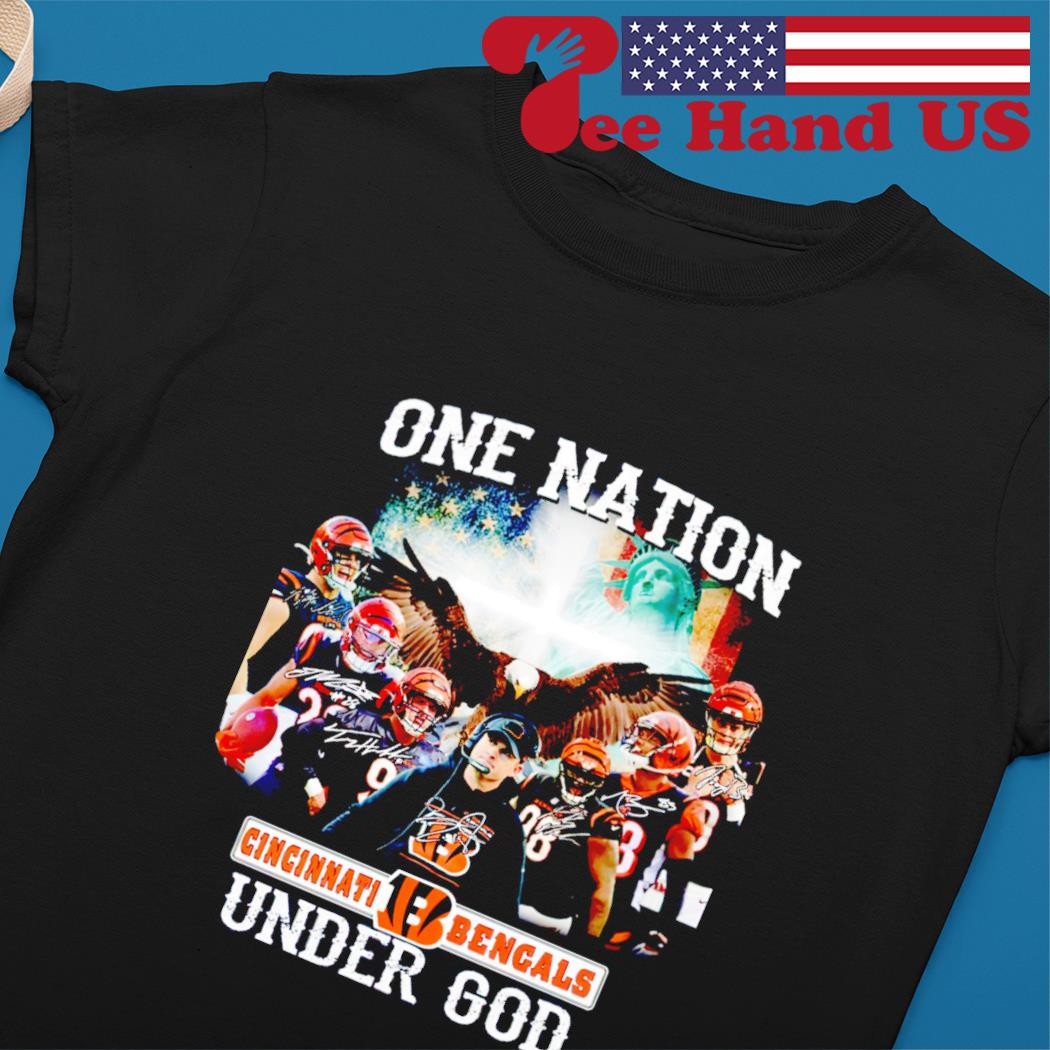 Cincinnati Bengals one nation under God signatures 2023 shirt