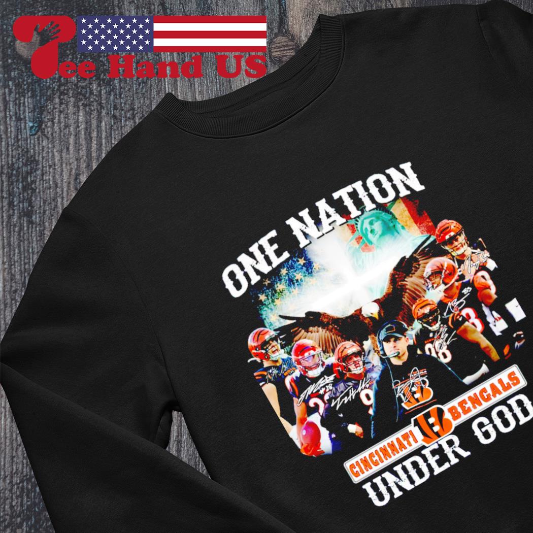 Cincinnati Bengals one nation under God signatures 2023 shirt