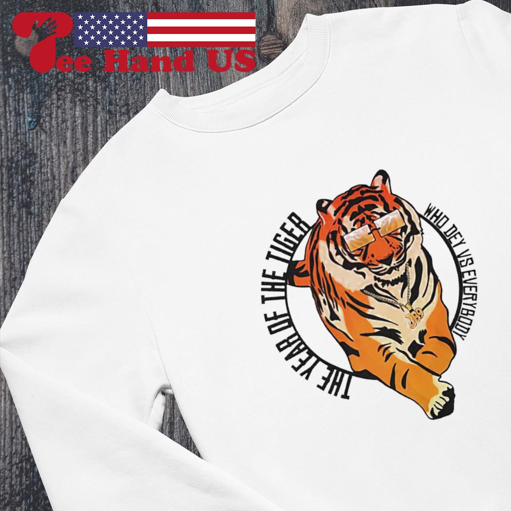 Cincinnati Bengals the year of the tiger who dey vs everybody shirt