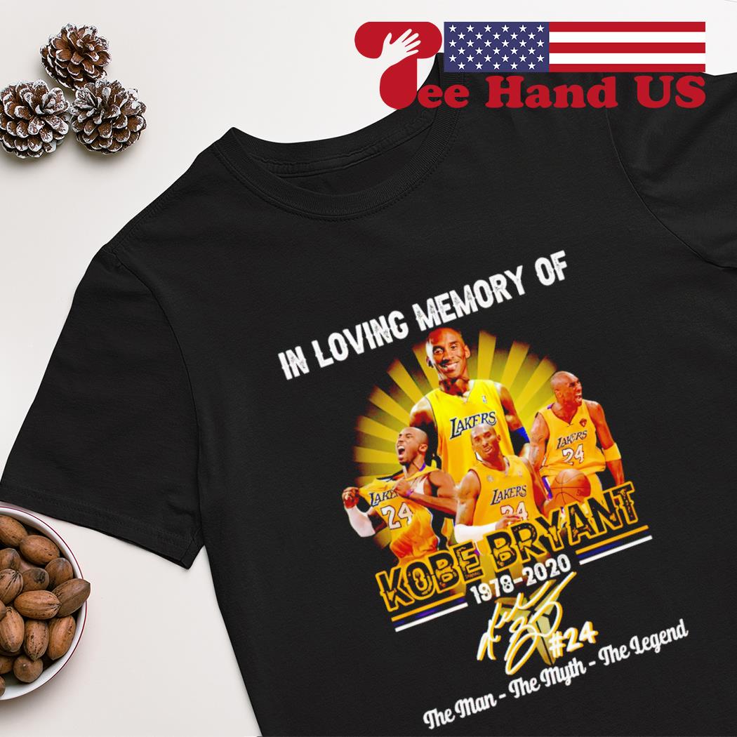 In loving memory of Kobe Bryant 1978-2020 the man he myth the legend signature 2023 shirt