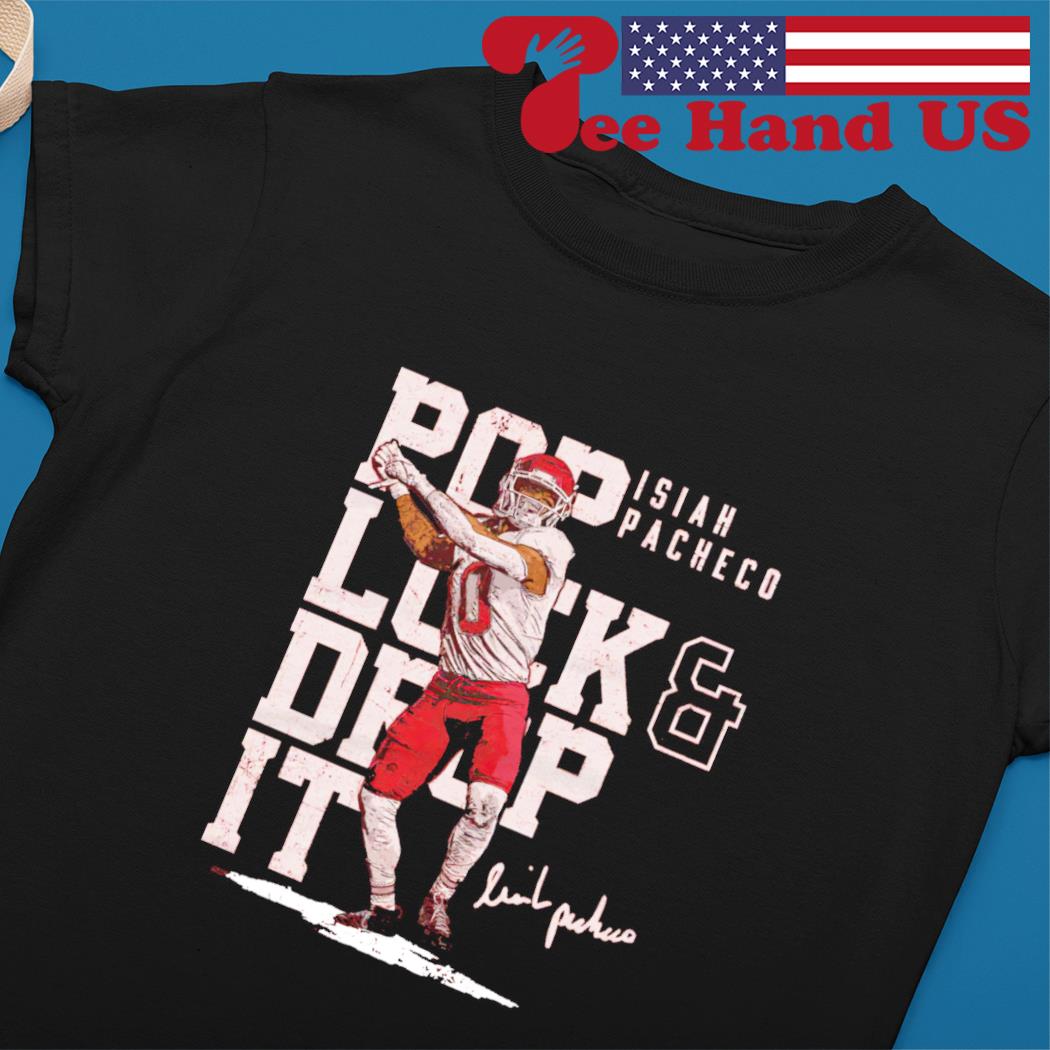 Isiah Pacheco Pop, Lock & Drop It with Kansas City Chiefs Shirt, Kansas  City Chiefs Unique Gifts