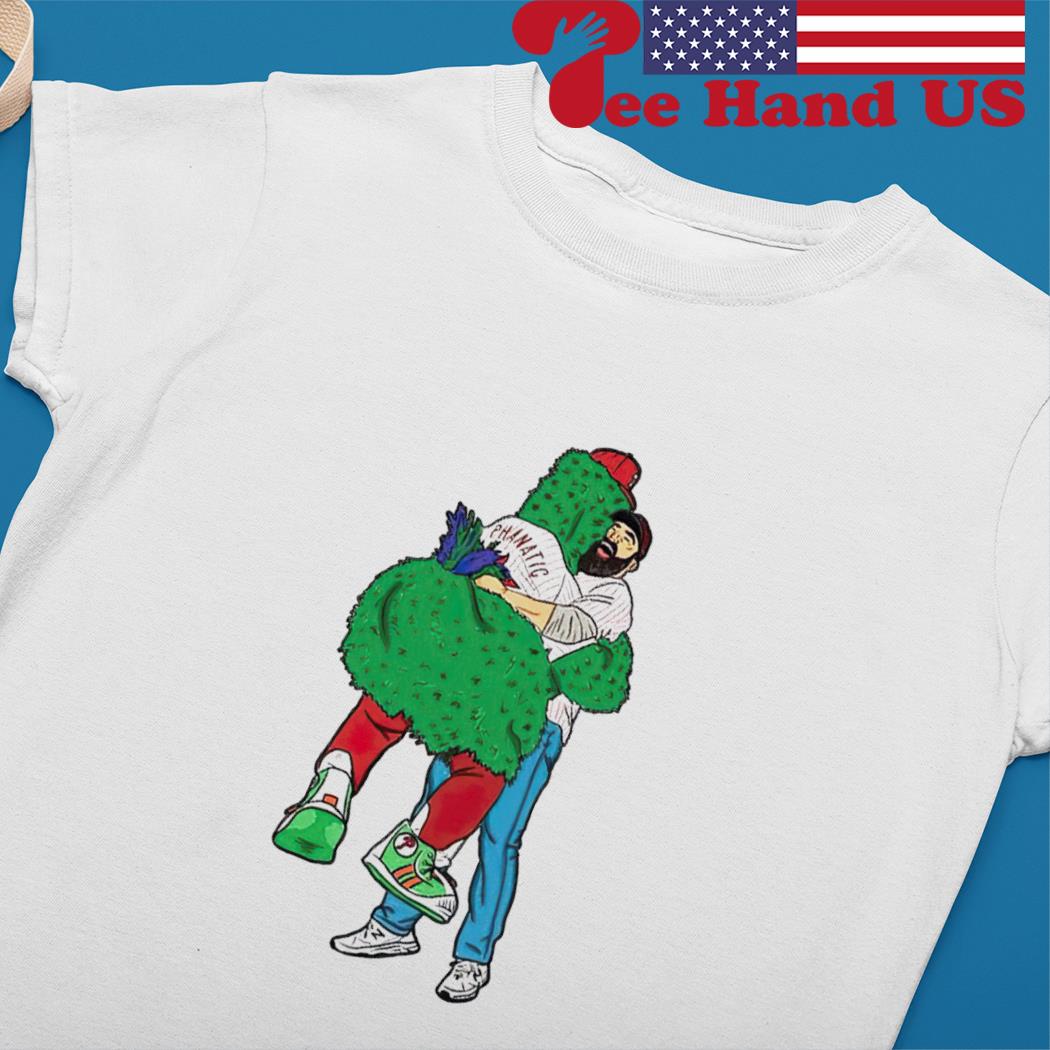 Jason Kelce hugs Phillie Phanatic Philadelphia Phillies shirt, hoodie,  sweater, long sleeve and tank top