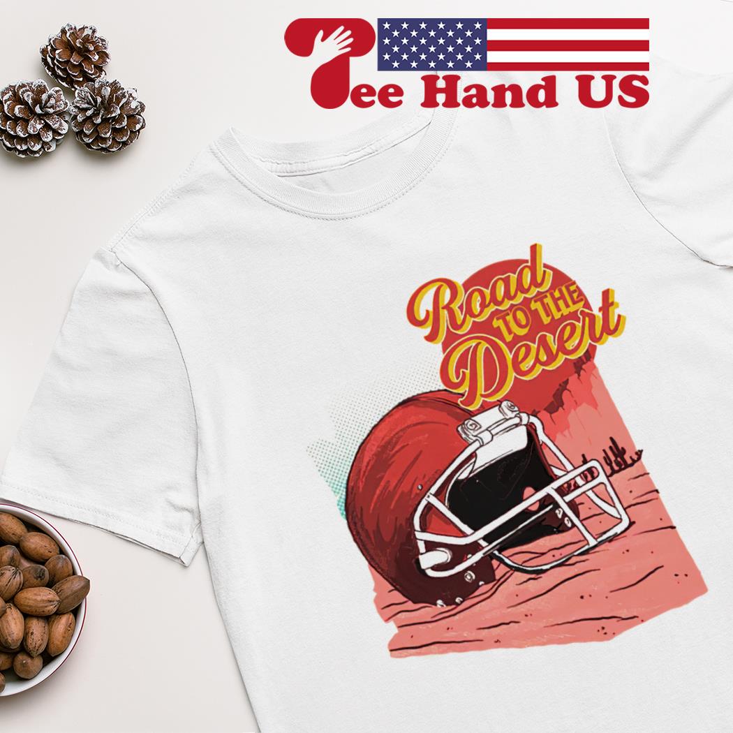 Kansas City Chiefs Super Bowl helmets road to the desert shirt