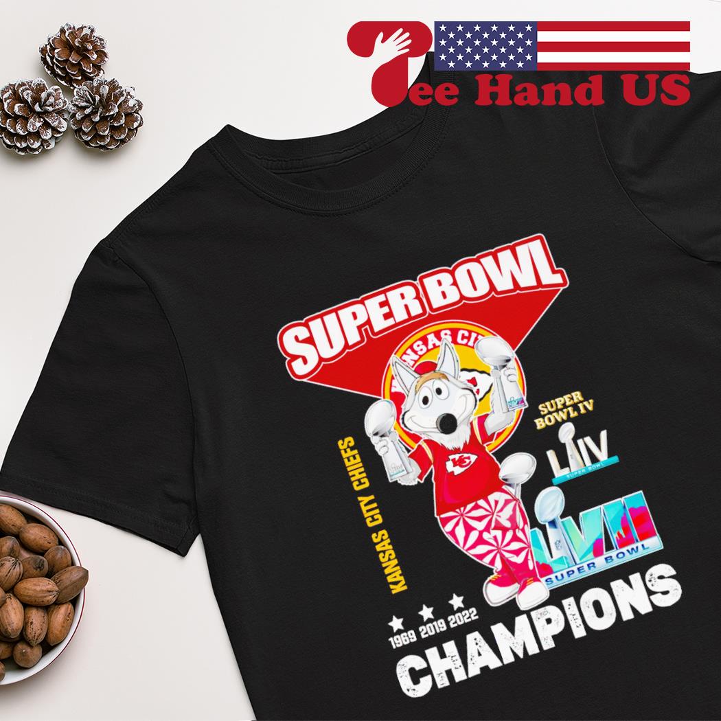 Super Bowl Kansas City Chiefs KC Wolf champions 1969 2019 2022