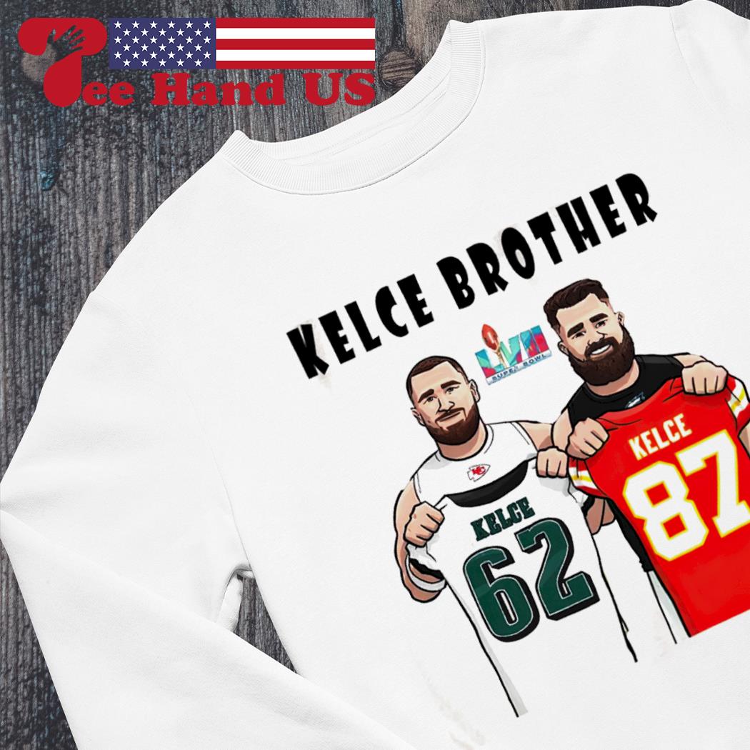 Kelce brothers Jason Kelce and Travis Kelce exchange clothes shirt