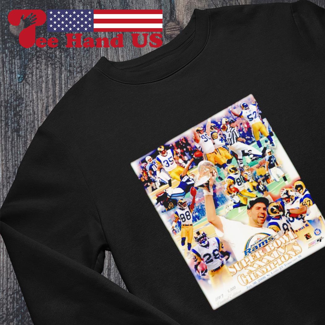 Official Rams super bowl xxxiv champions shirt, hoodie, sweater, long  sleeve and tank top