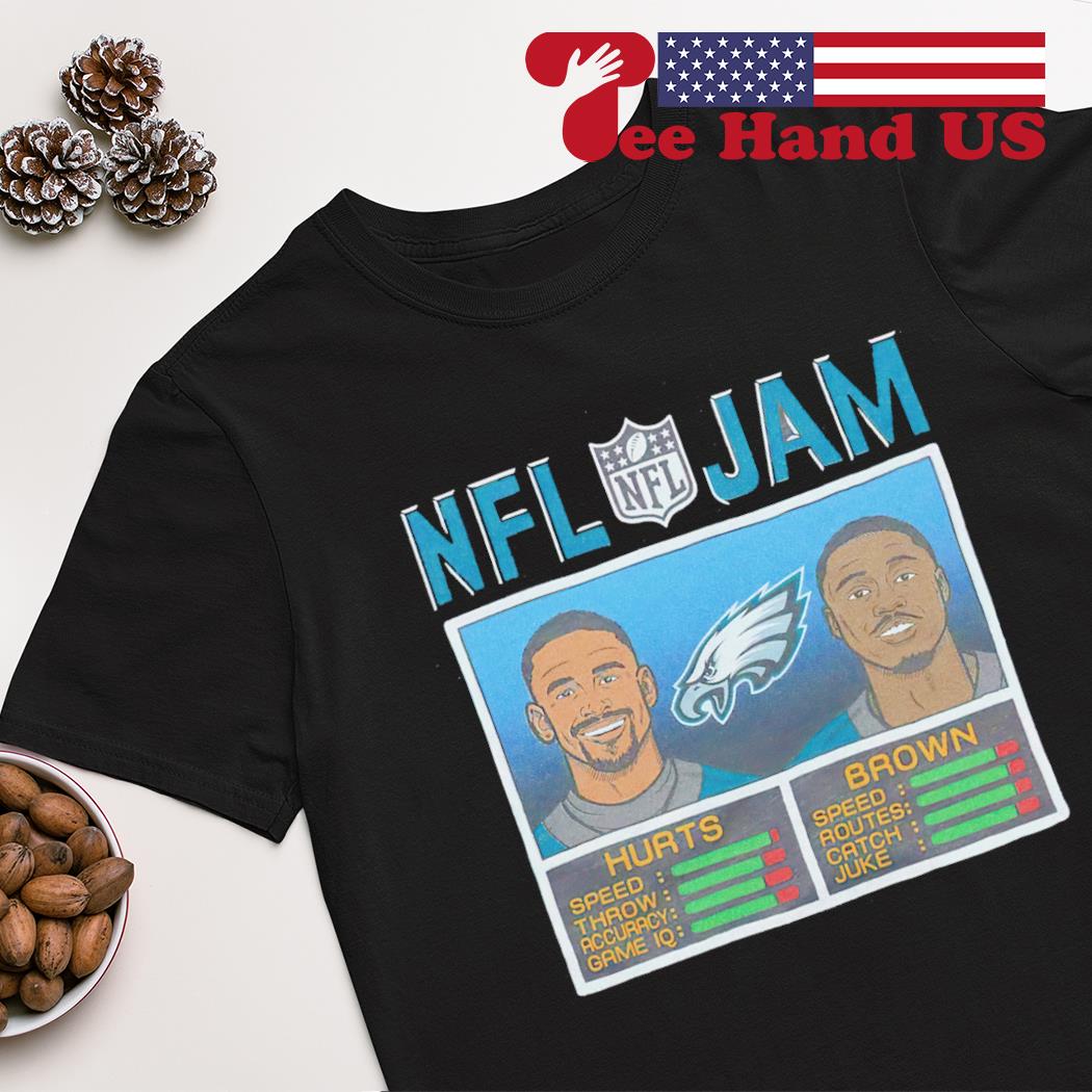 NFL Jam Philadelphia Eagles Hurts and Brown shirt