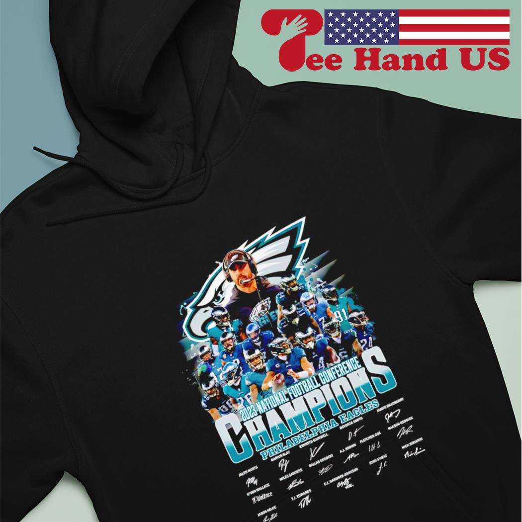 Philadelphia Eagles 2022-2023 National Football Conference Champions  Signatures T-shirt, hoodie, sweater, long sleeve and tank top