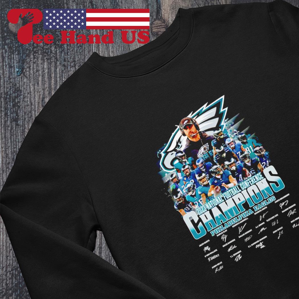 Philadelphia Eagles 2022-2023 National Football Conference Champions  Signatures T-shirt, hoodie, sweater, long sleeve and tank top