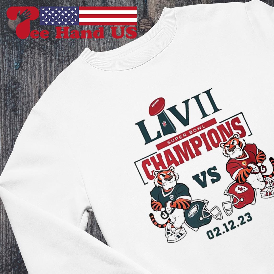 Tigers Eagles vs Chiefs Super Bowl LVII Champions 2023 shirt, hoodie,  sweater, long sleeve and tank top