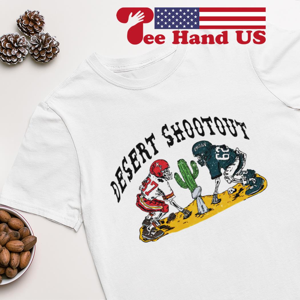 Philadelphia eagles vs Kansas City Chiefs desert shootout skeletons shirt