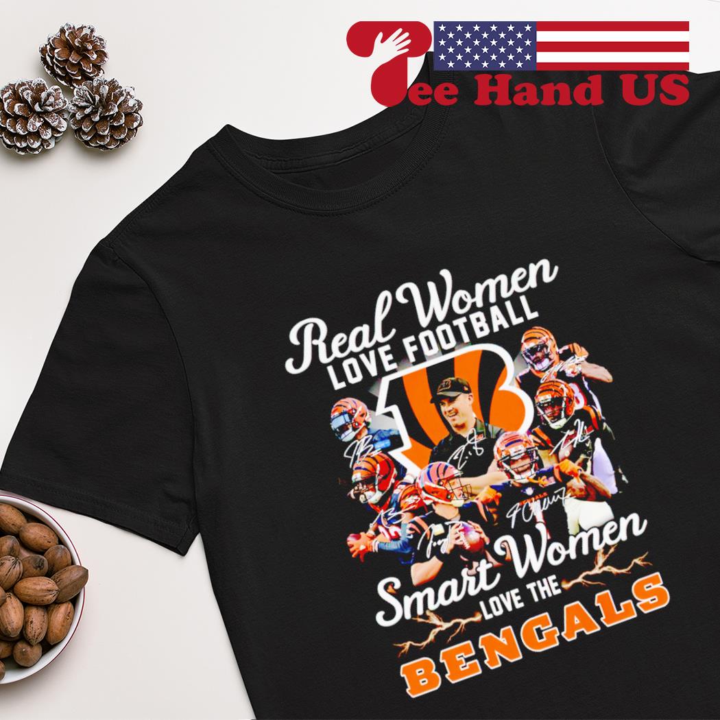 Real women love football smart women love the Cincinnati Bengals signatures 2023 shirt