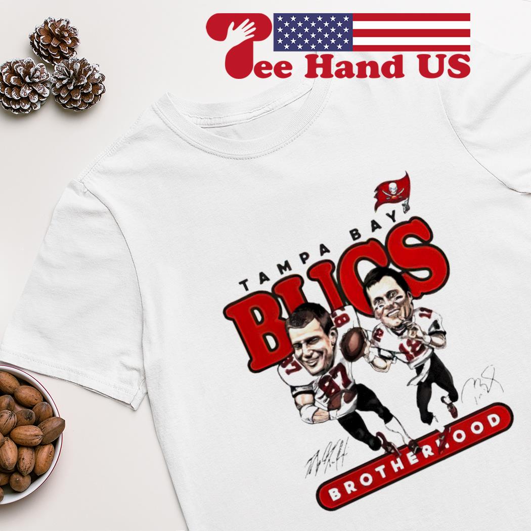 Rob Gronkowski and Tom Brady Tampa Bay Buccaneers signatures shirt
