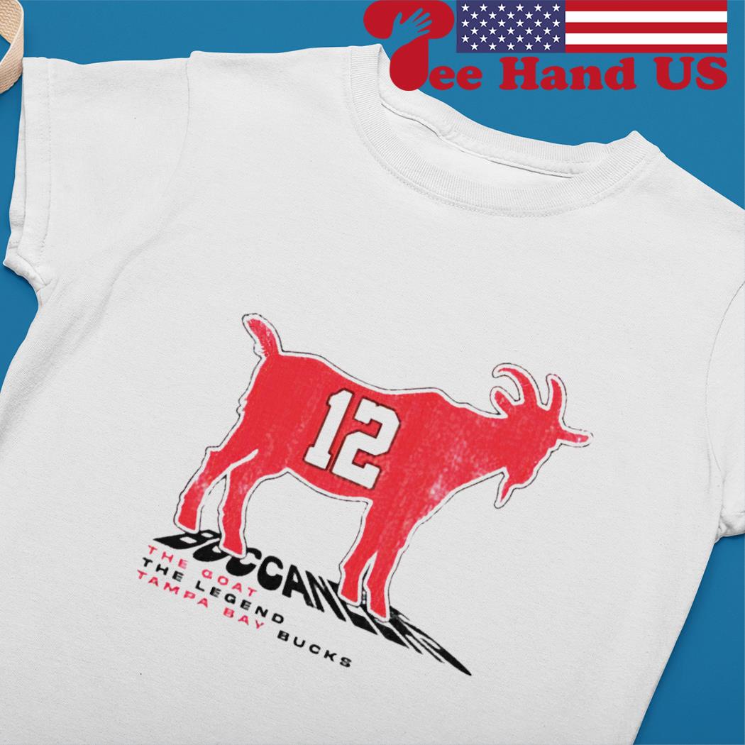 Tom Brady 12 The Goat The Legend Tampa Bay Bucks shirt, hoodie, sweater,  long sleeve and tank top