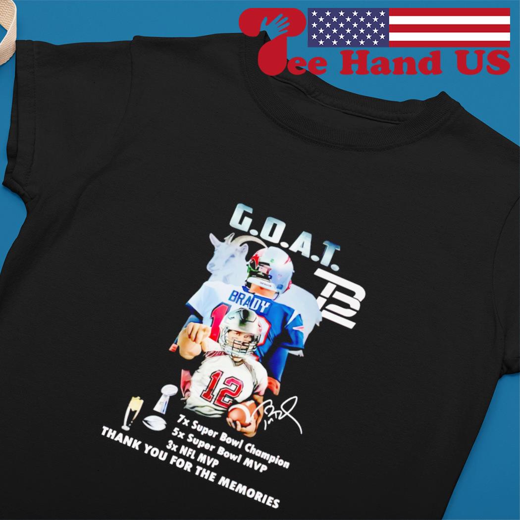 Thank You Tom Brady 12 Goat Shirt, hoodie, sweater, long sleeve and tank top