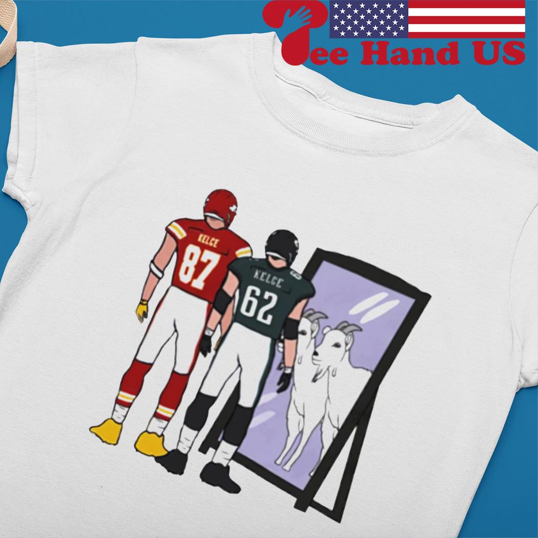 Travis Kelce And Jason Kelce Mirror Goats Shirt Ladies T-shirt