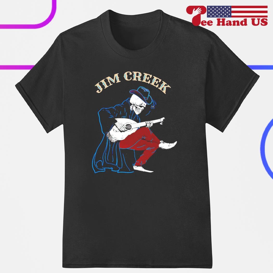 Jim Creek skeleton play guitar shirt