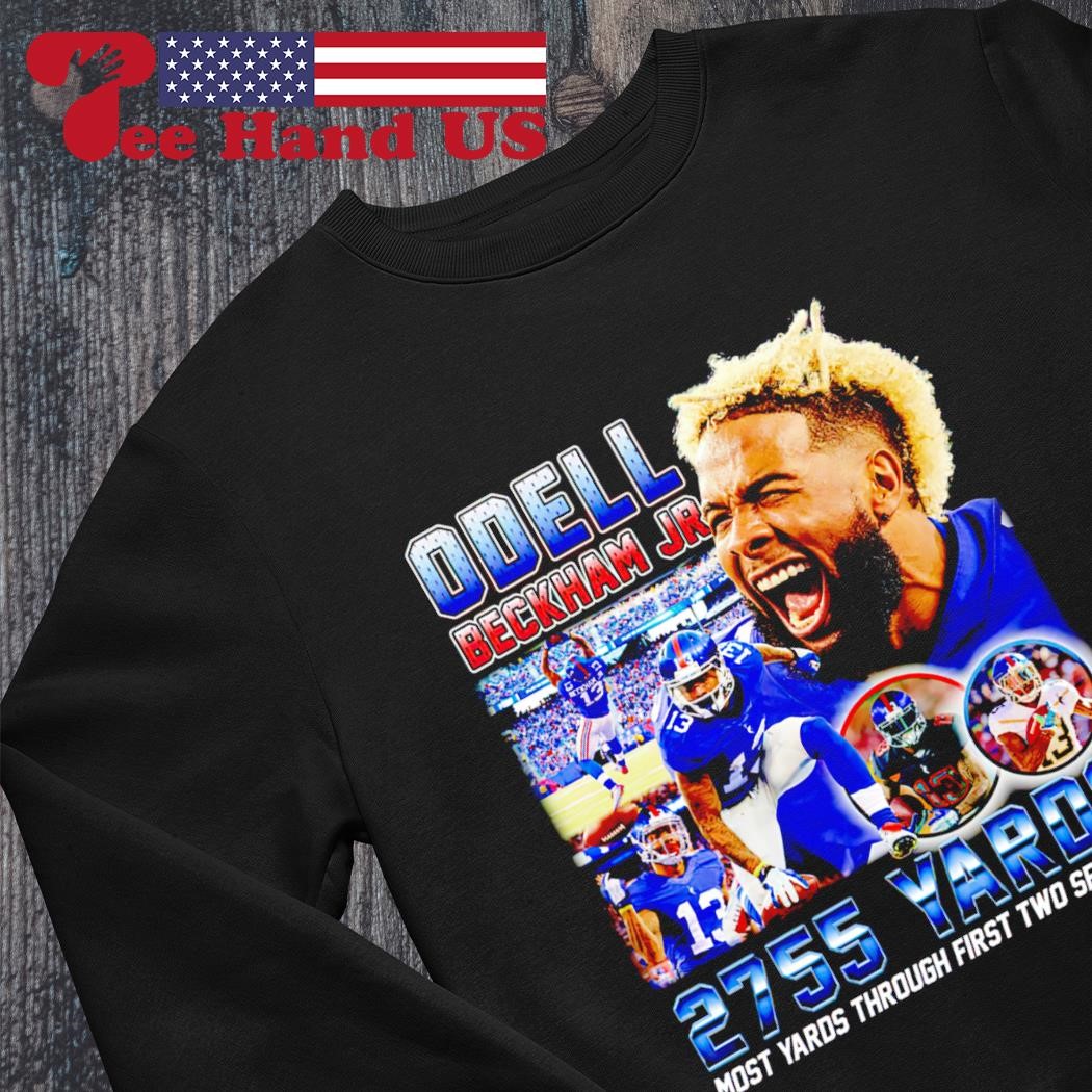 Odell Beckham Jr 2755 yards most yards through first two seasons