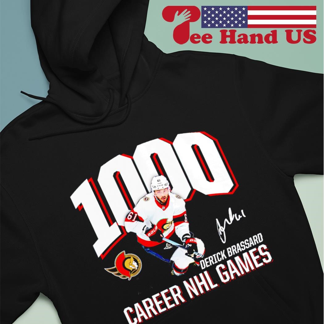 1,000 Career NHL Games Derick Brassard Ottawa Senators Signature T-Shirt,  hoodie, sweater, long sleeve and tank top