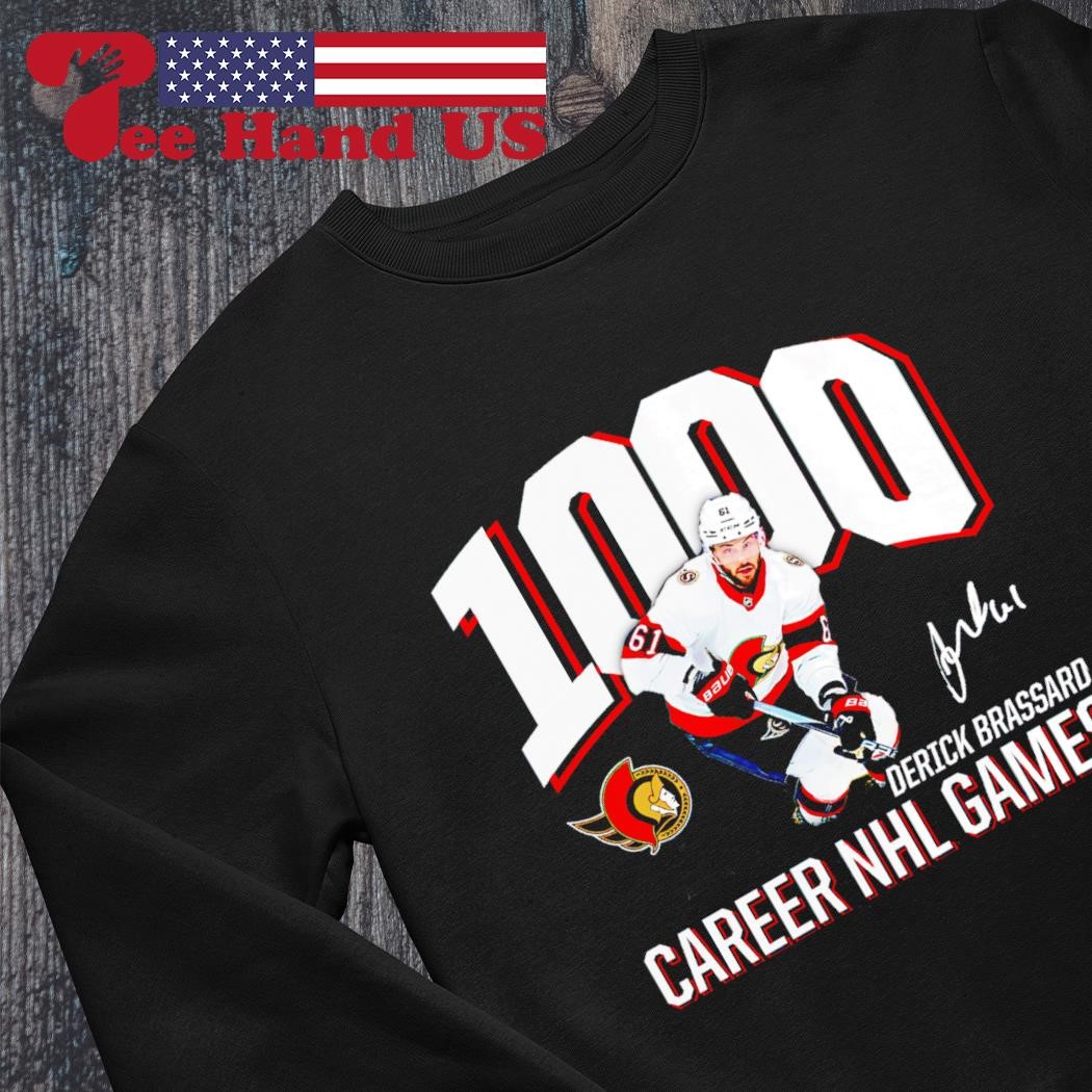 Derick Brassard Ottawa Senators 1000 NHL career games shirt, hoodie,  sweater and v-neck t-shirt