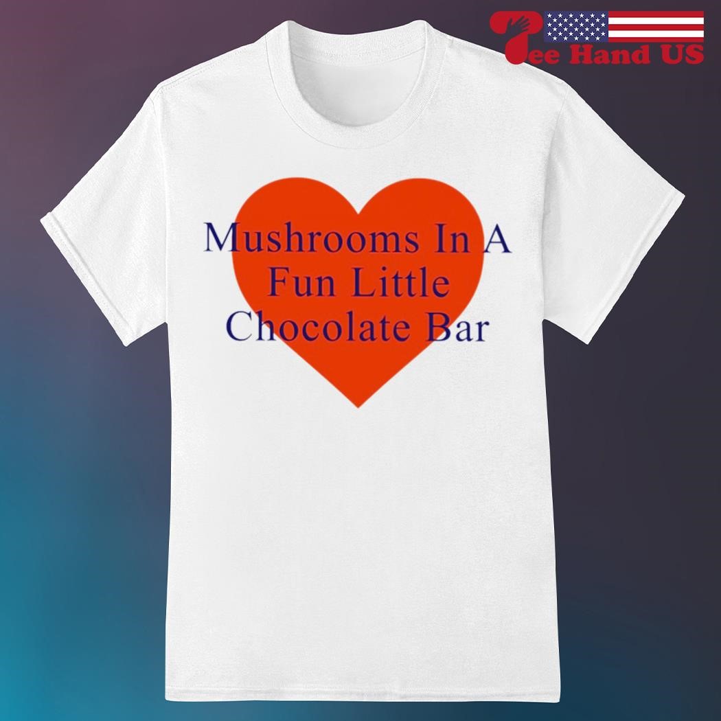 Official mushrooms in a fun little chocolate bar shirt