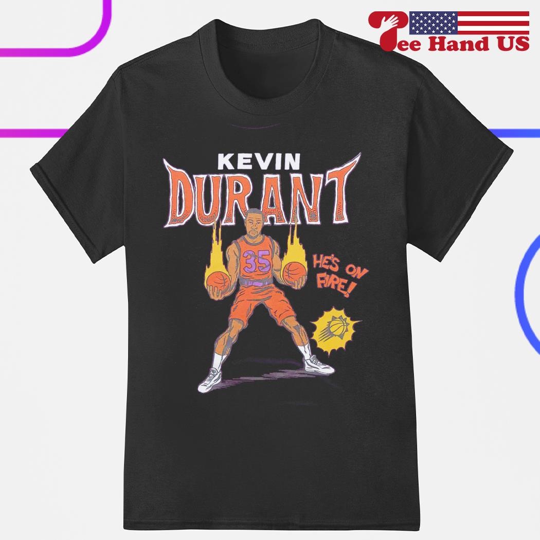 Official phoenix Suns Comic Book Kevin Durant he's on fire shirt
