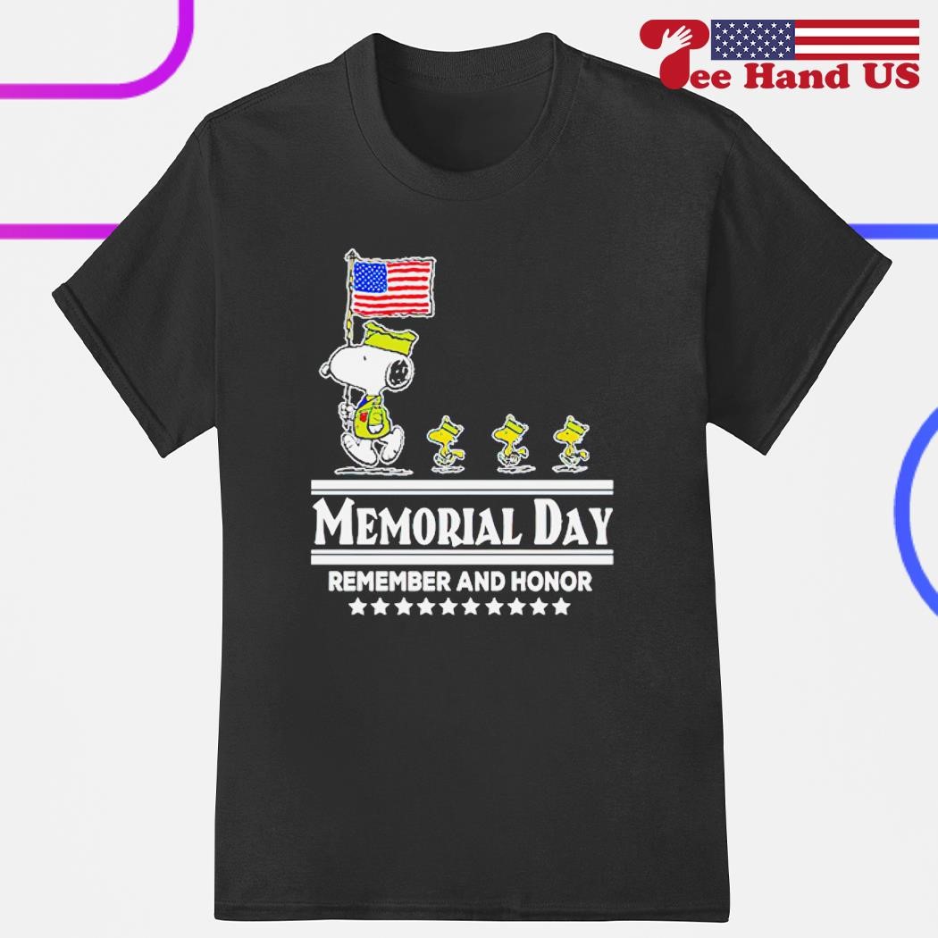 Peanuts Snoopy memorial day remember and honor shirt