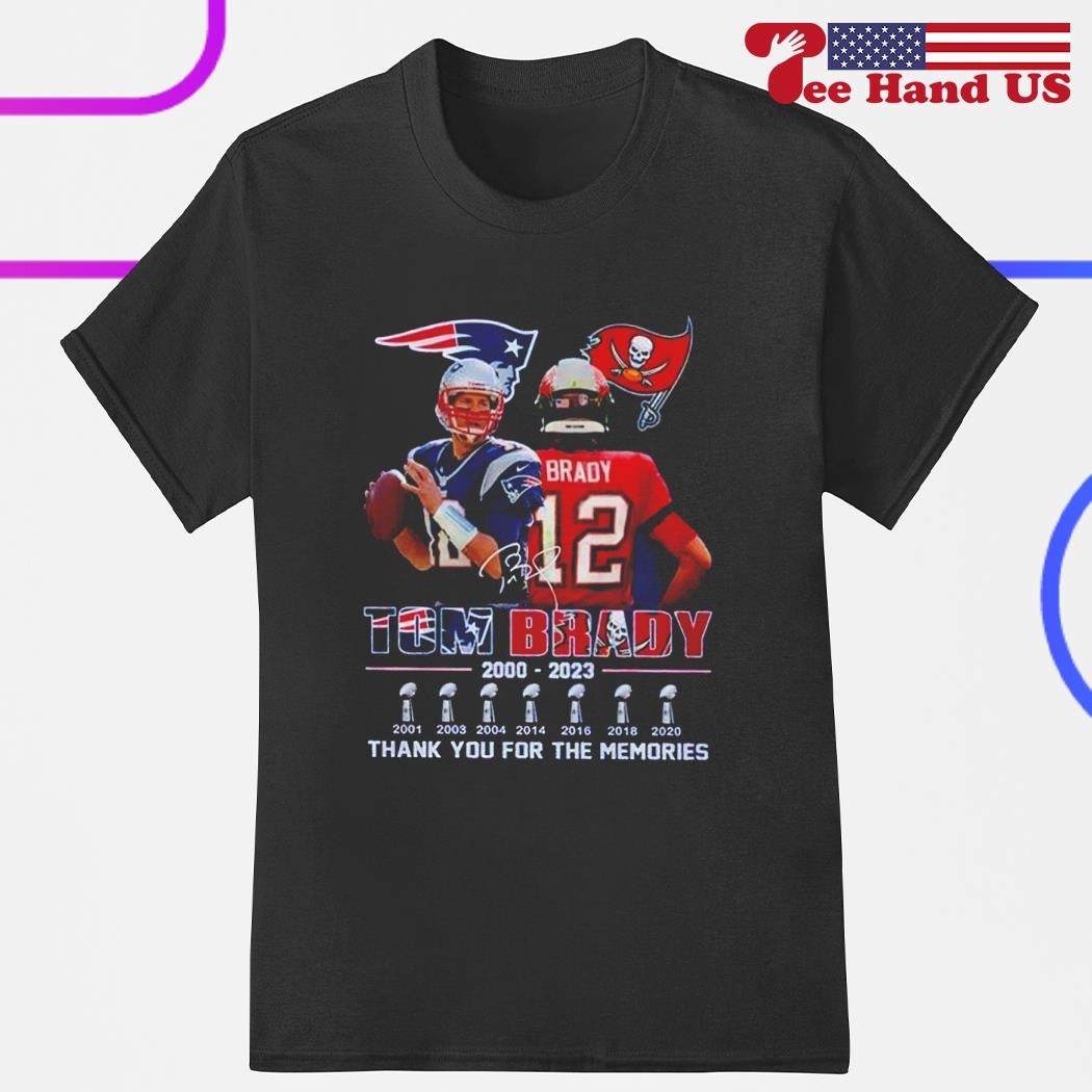 Tom Brady best player 2000-2023 thank you for the memories signature shirt