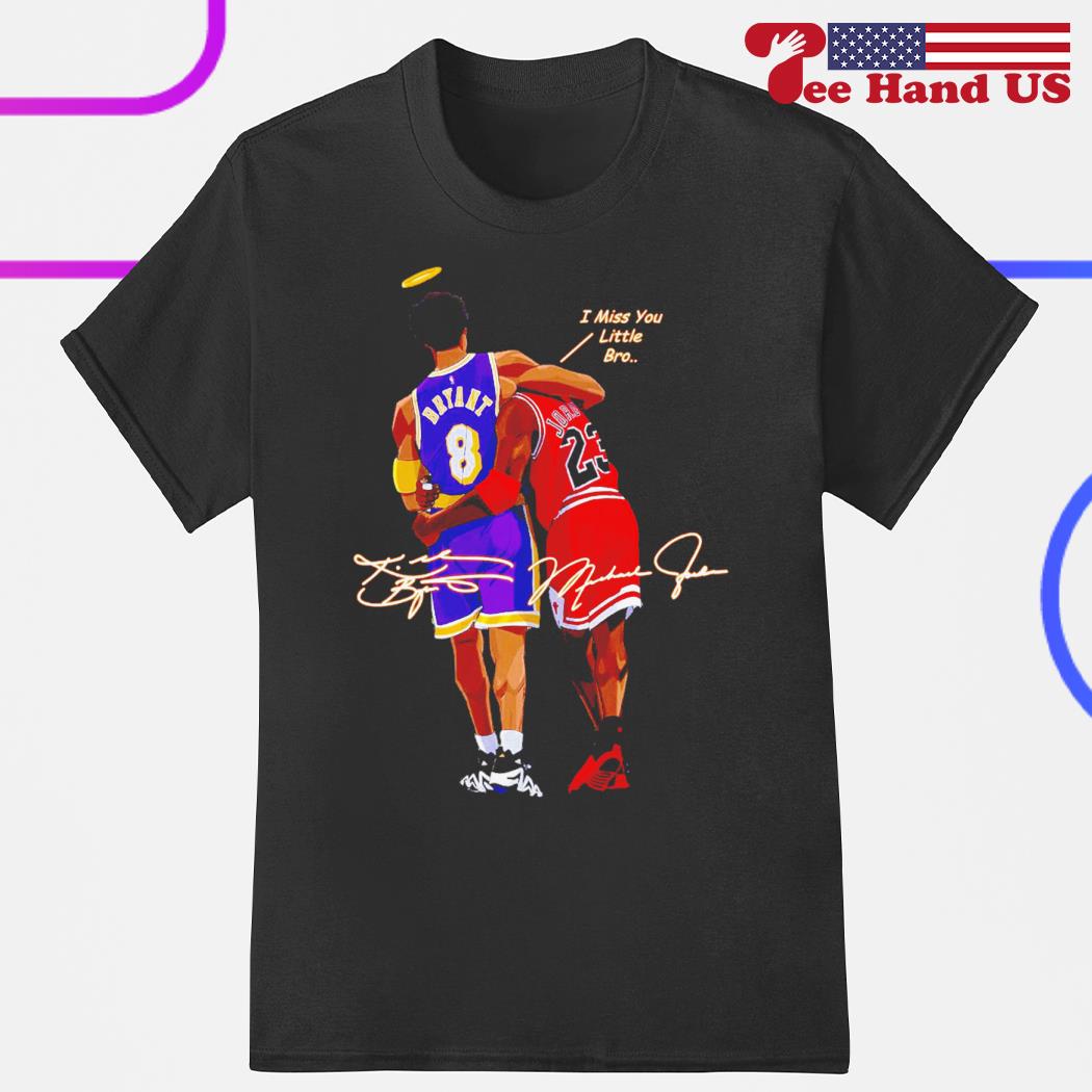 Kobe Bryant and Michael Jordan I miss you little bro signatures shirt