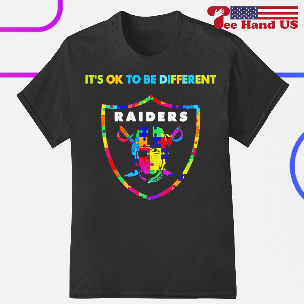 Las Vegas Raiders Autism it's ok to be different shirt