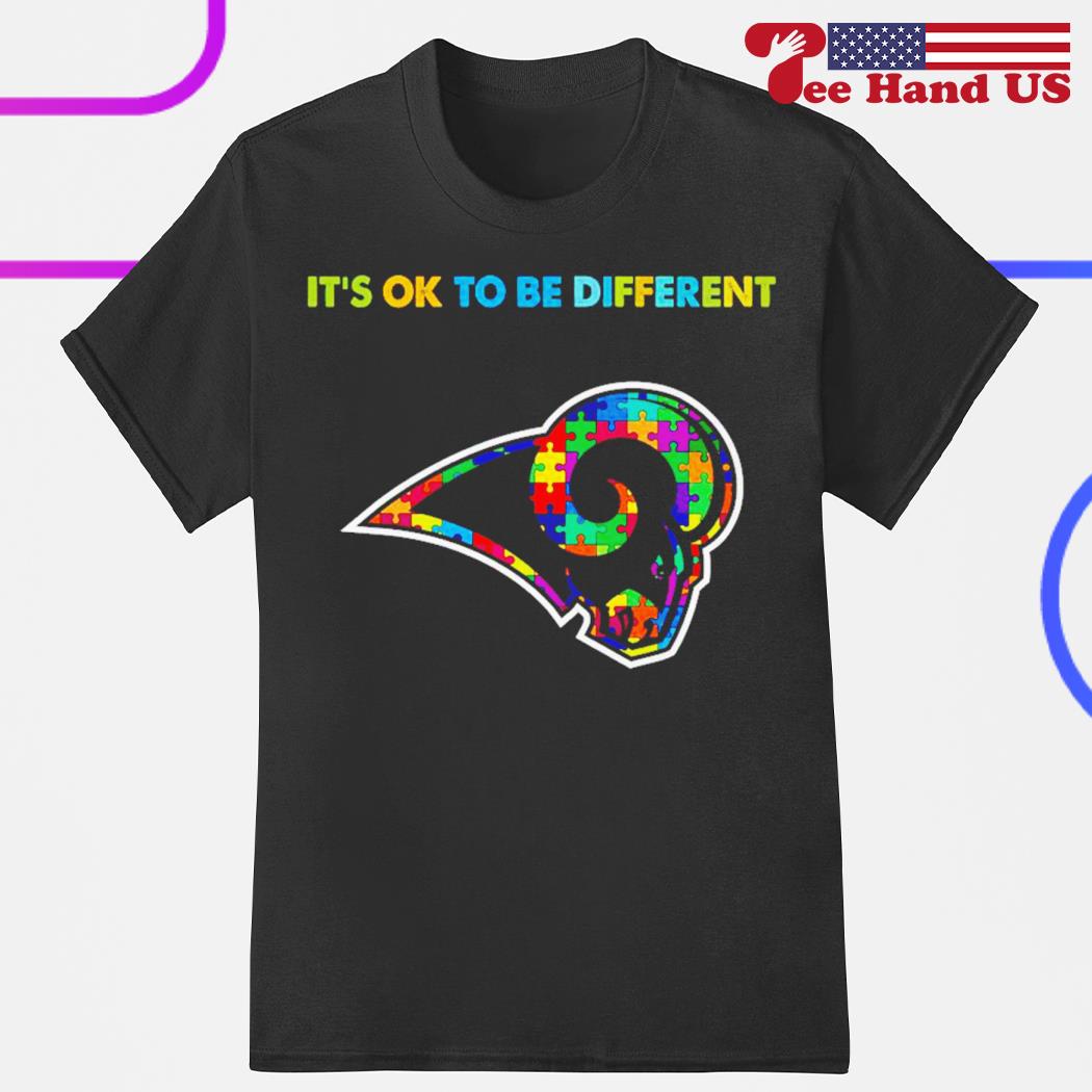 Los Angeles Rams Autism it's ok to be different shirt
