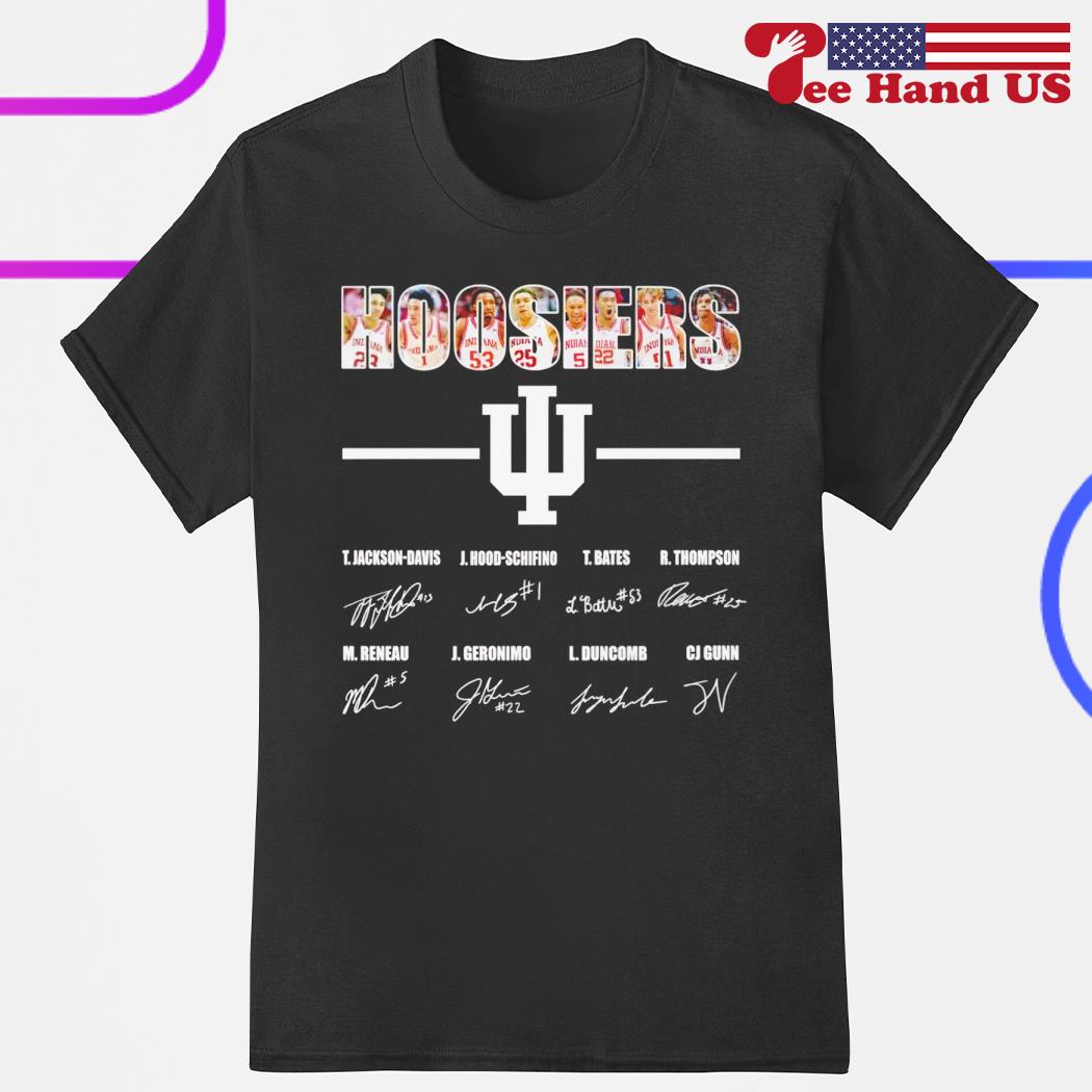 Official indiana hoosier players name signatures shirt