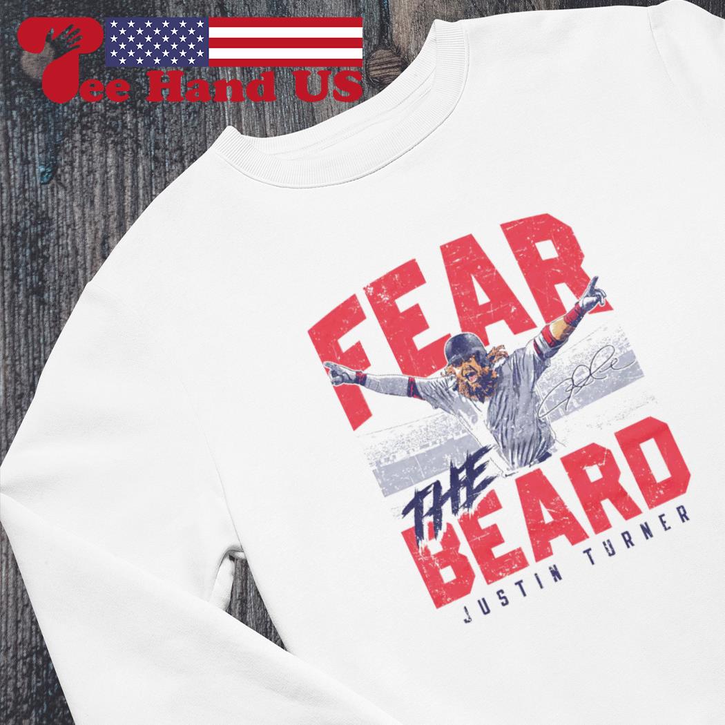 Official justin Turner Boston Red Sox fear the beard signature