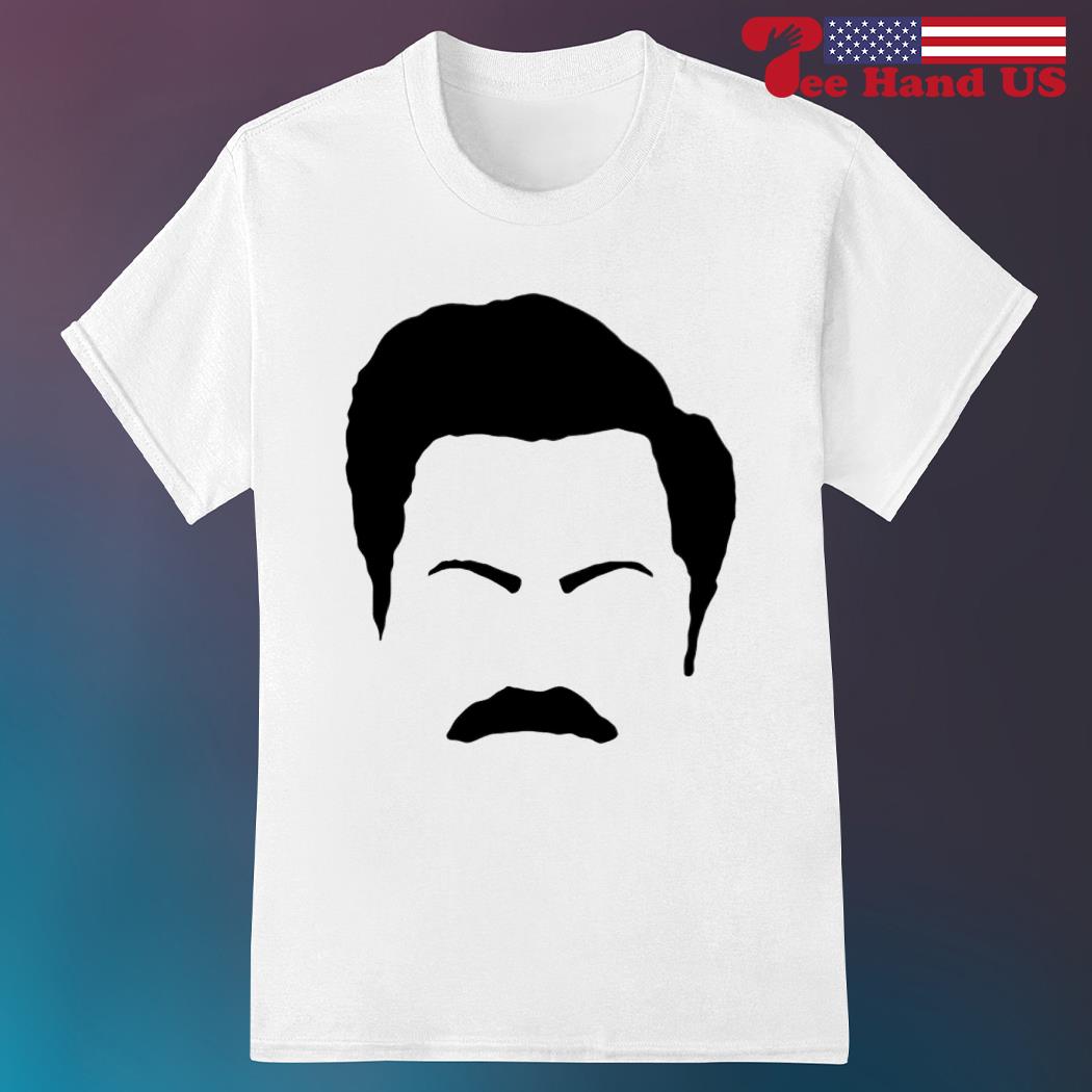 Official ron Swanson mustache face shirt
