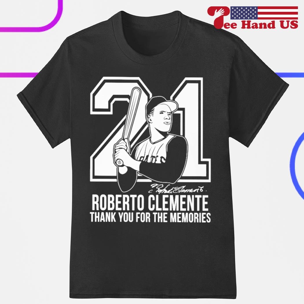 roberto Clemente thank you for the memories signature shirt