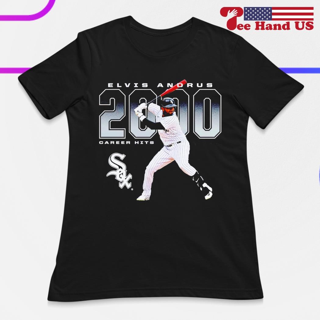 Official Elvis Andrus Chicago White Sox 2000 Hits T-shirt