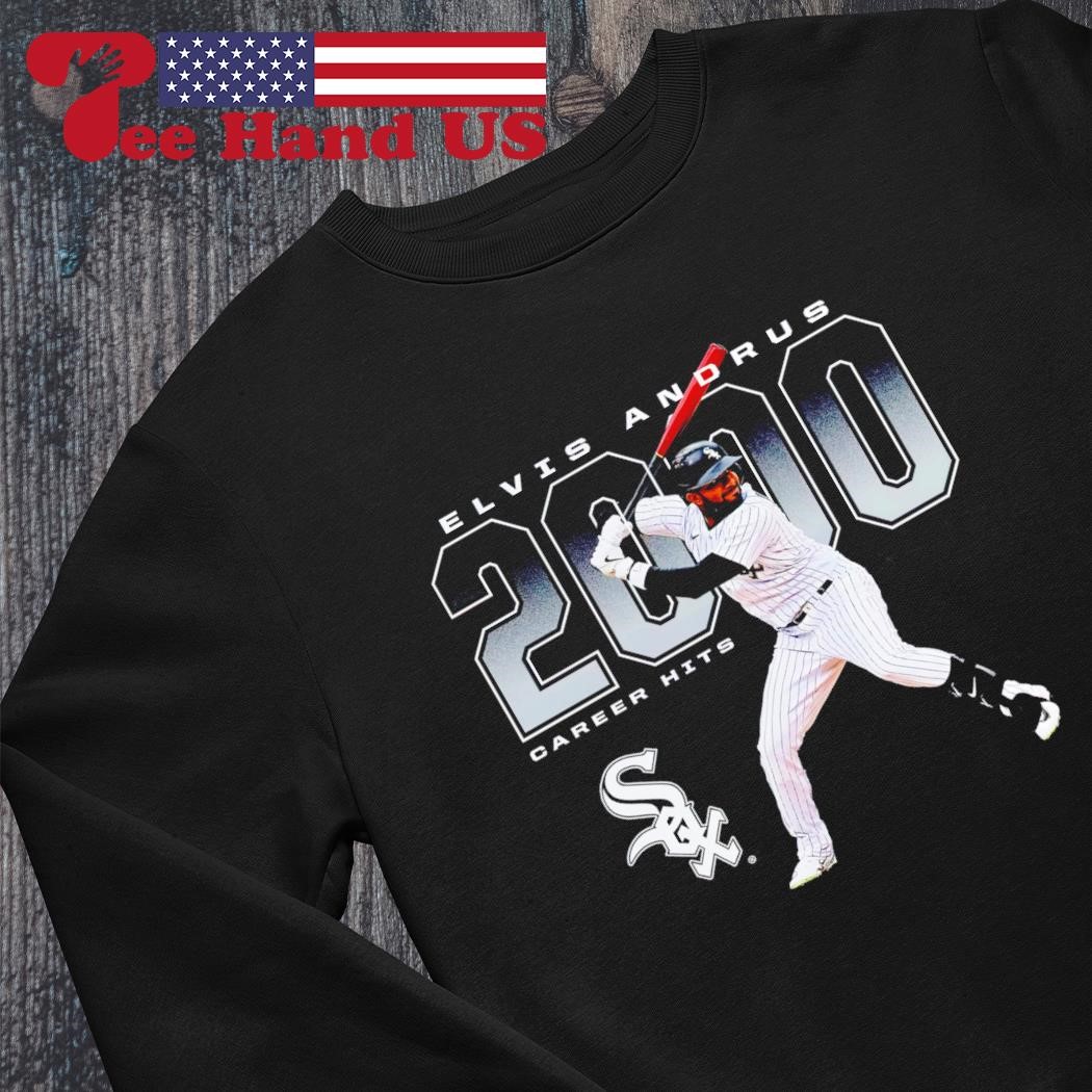 Official Elvis Andrus Chicago White Sox 2000 Hits T-shirt