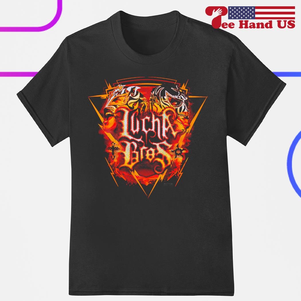 Lucha Bros fire shirt