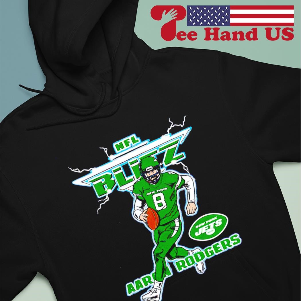 Aaron Rodgers New York Jets NFL Blitz lightning shirt, hoodie