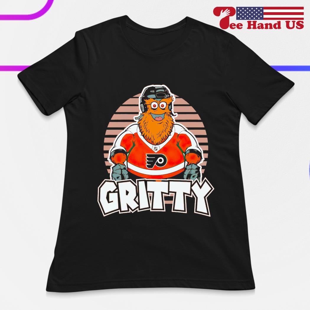 Philadelphia Flyers Womens Orange Gritty Short Sleeve T-Shirt