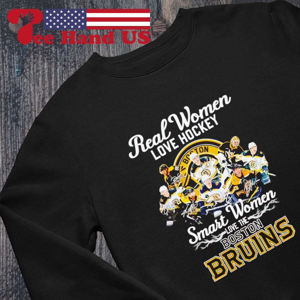 Official Boston Bruins Real Women Love Hockey Smart Women Love The Bruins  Signatures shirt, hoodie, sweater, long sleeve and tank top