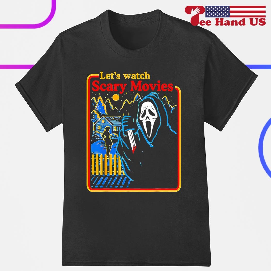 Screaming Ghostface Scream let's watch scary movies shirt