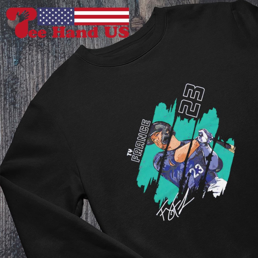 Ty France Seattle Mariners Stripes signature shirt, hoodie, sweater, long  sleeve and tank top