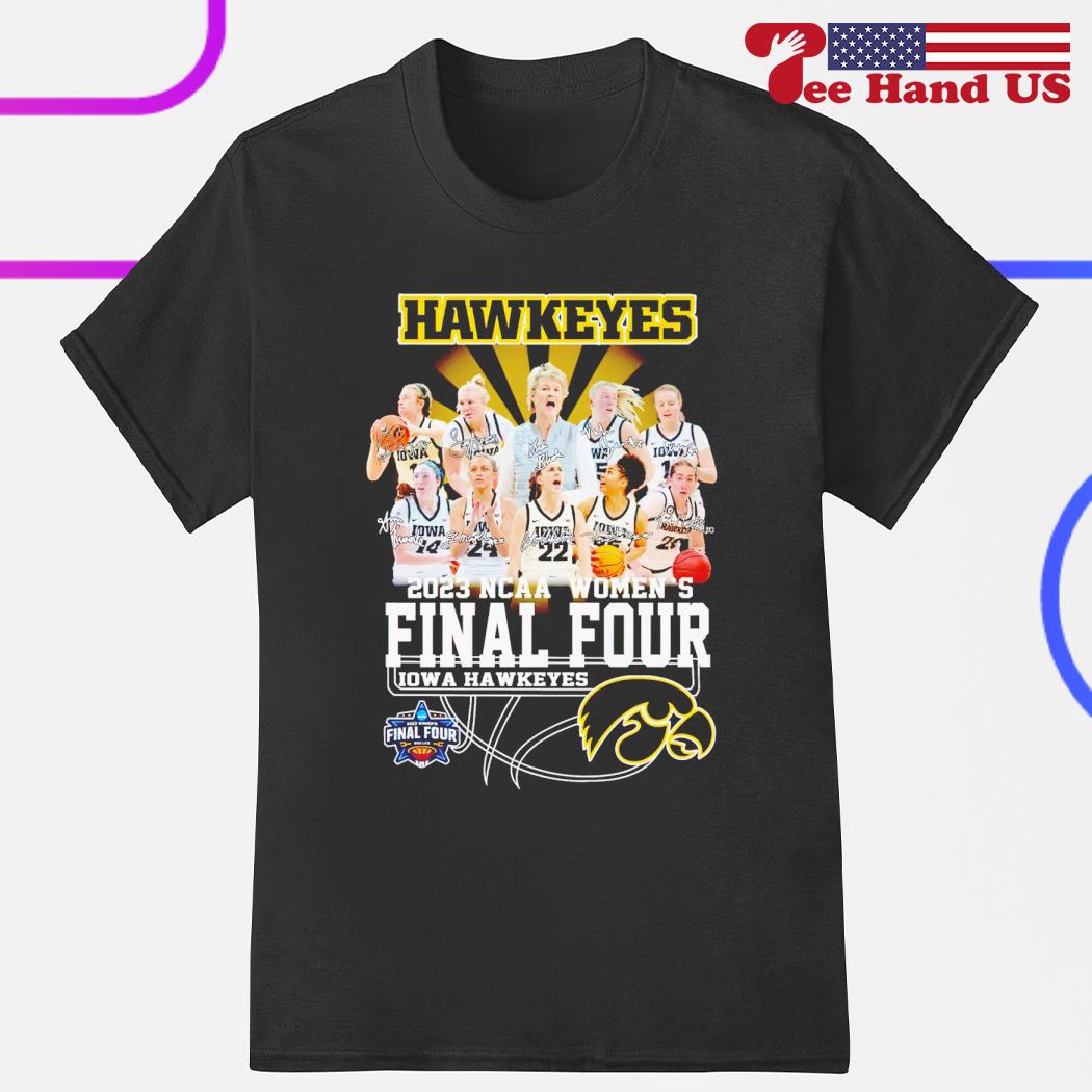 Iowa Hawkeyes 2023 NCAA Women's Final Four signatures shirt