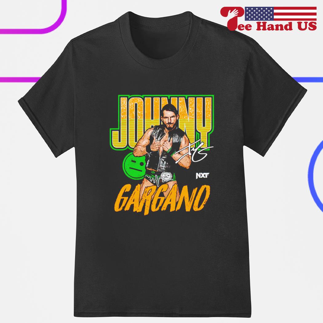 Johnny Gargano pose signature shirt