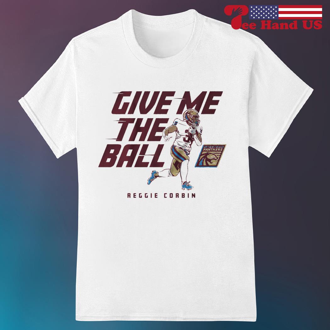 Official michigan panthers reggie corbin give me the ball T-shirt