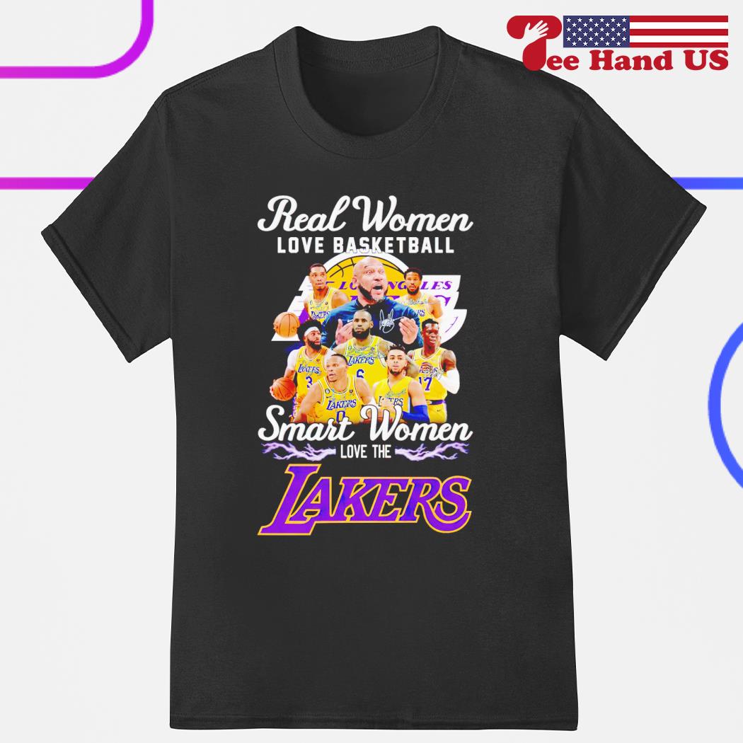 Real women love basketball smart women love The Lakers t-shirt, hoodie,  sweater, long sleeve and tank top