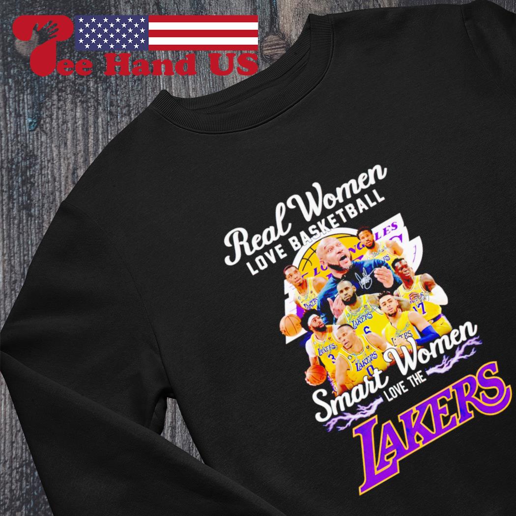 Official Real Women Love Basketball Smart Women Love The Los Angeles Lakers  Signatures Shirt, hoodie, sweater, long sleeve and tank top
