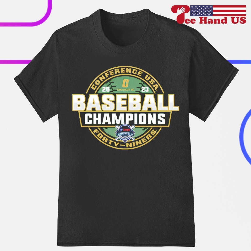 Official 2023 division i champions baseball charlotte 49ers baseball shirt,  hoodie, tank top, sweater and long sleeve t-shirt