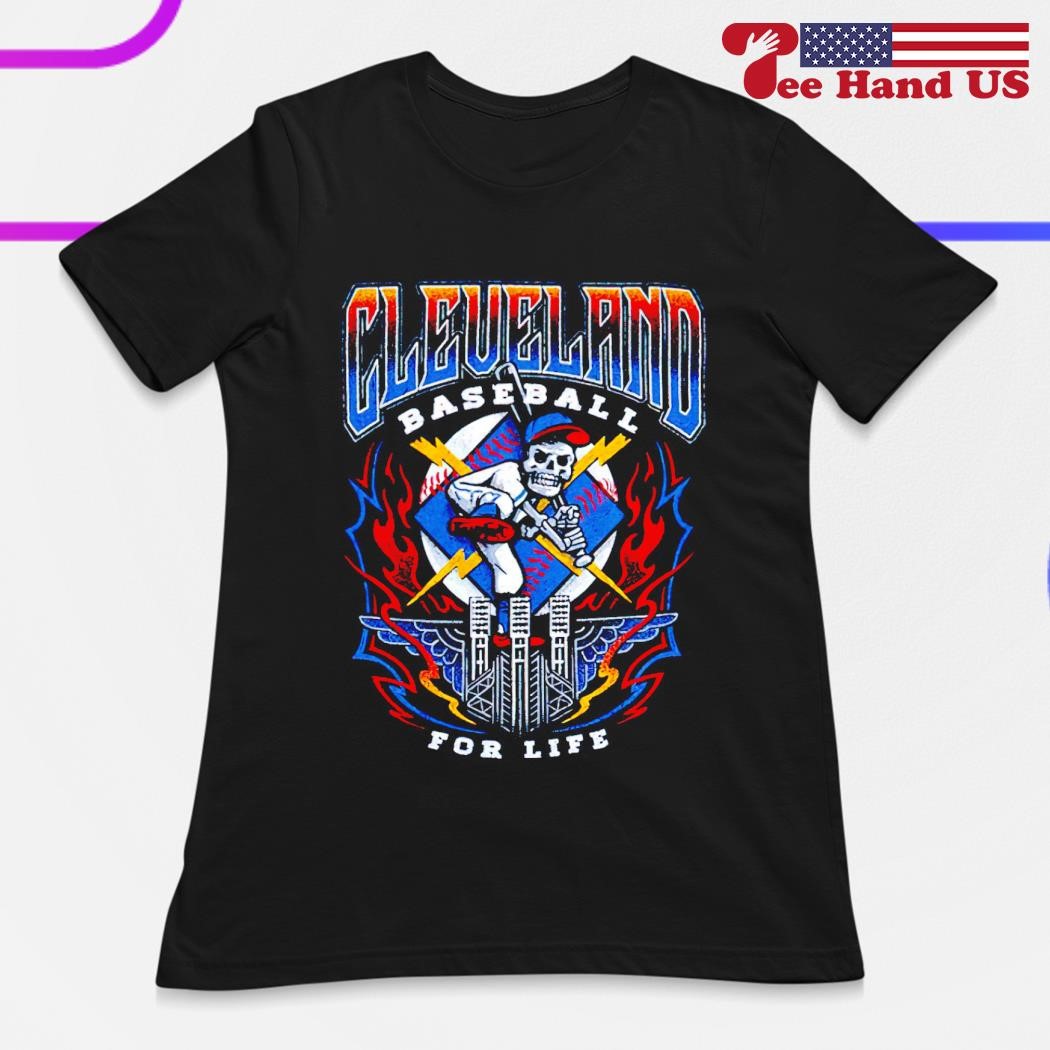 Cleveland Guardians skeleton baseball for life logo shirt - Limotees